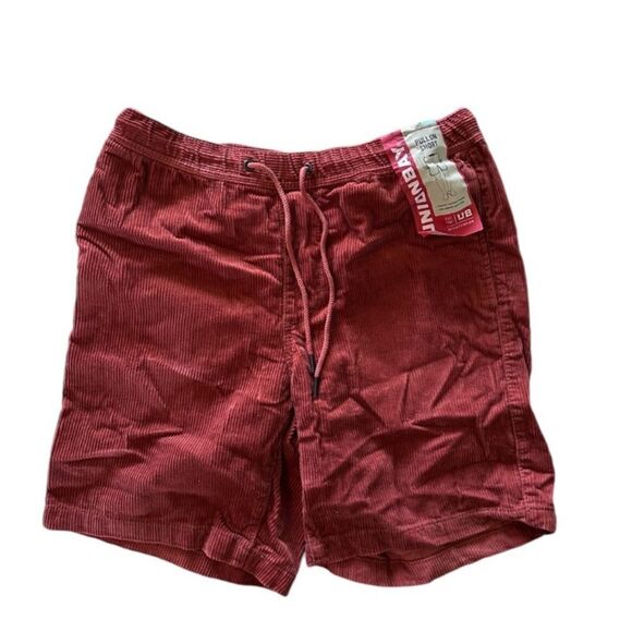 Union Bay Men's Archie Red Clay Corduroy Pull On Shorts Drawstring M NWT - Picture 2 of 8